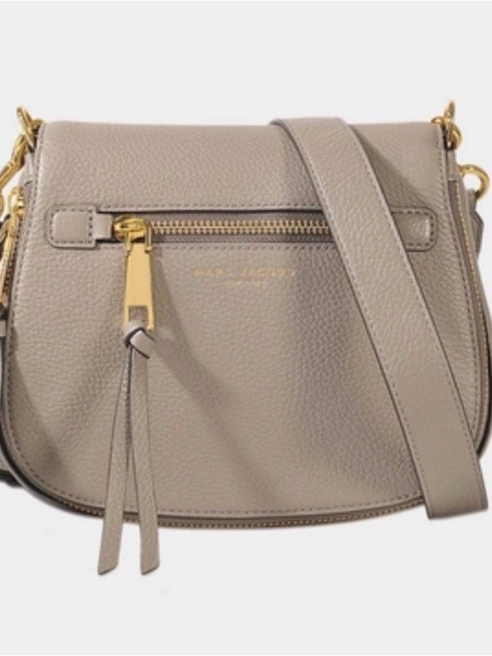 Marc Jacobs Taupe Crossbody Saddle Bag with Front Zip - Picture 7 of 7